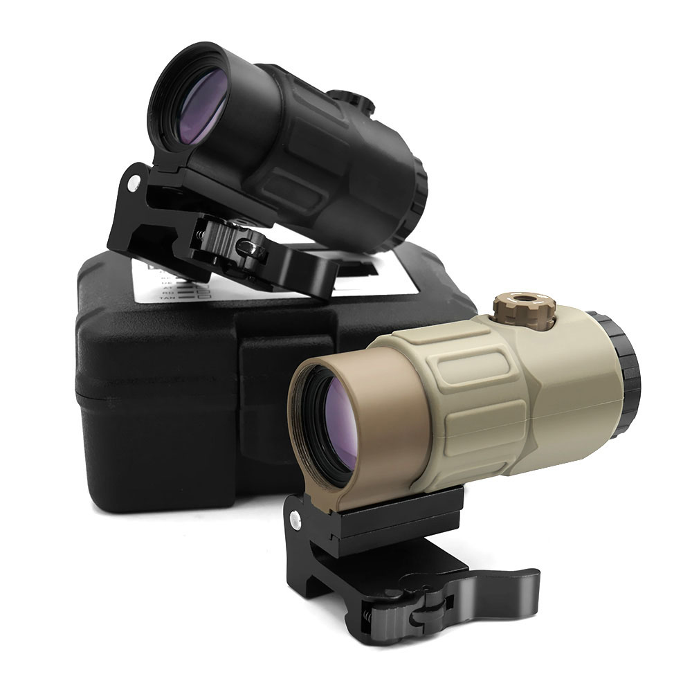Tactical Airsoft Hunting G45 5X Magnifier Scope With STS QD Mount Used With Holographic Weapon Sight Red Dot In Stock