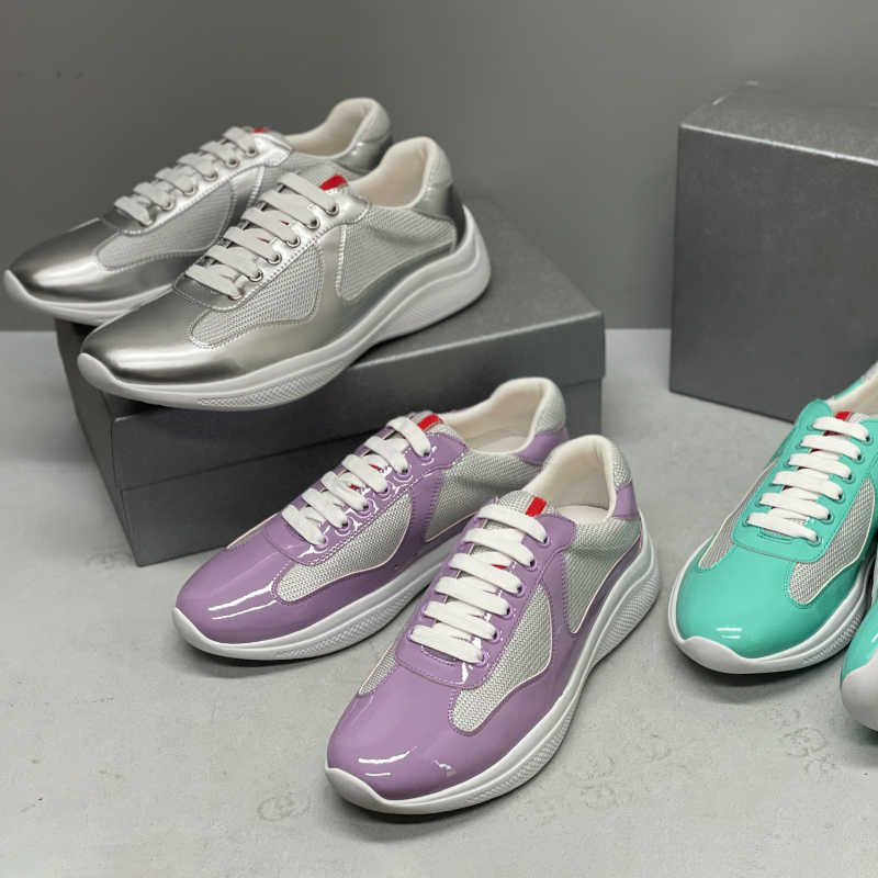 Men Women America Cup Xl Leather Sneakers Runner Trainers Black Mesh Laceup Casual Shoes Outdoor Sport Shoes High Quality With Box NO53