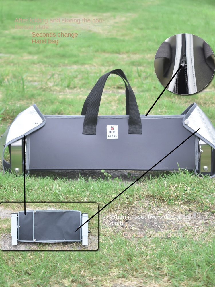 Premium Solar Powered Oven Camping Cookware Reinforced Foldable Portable Outdoor Cooker Energy Supply by Sun Stove For Hiking Backyard Cooking Home Pi