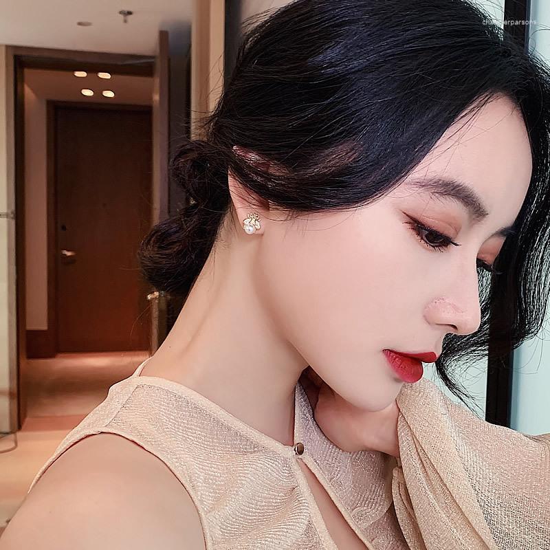Stud Earrings 2023 Korean Exquisite Honey Bee Pearl Fashion Temperament Versatile Small Elegant Ladies Jewelry