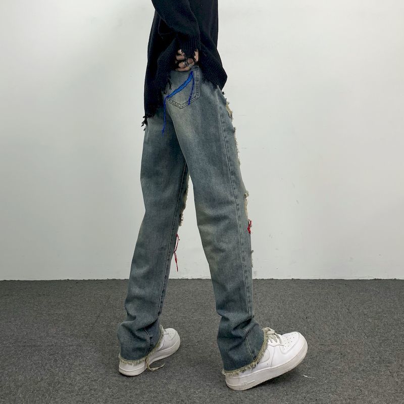 Men's Pants Foufurieux High Waist Wide Leg Baggy Jeans Woman Streetwear Vintage Denim Trouser Loose Casual for Men Women Summer 230812
