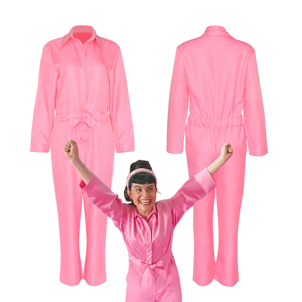Costume Movie Theme Margot Robbie Costume Sexy Starry Pink Vest Top Pants Scarf Suit For Women Ladies Halloween Carnival Party Clothes 2