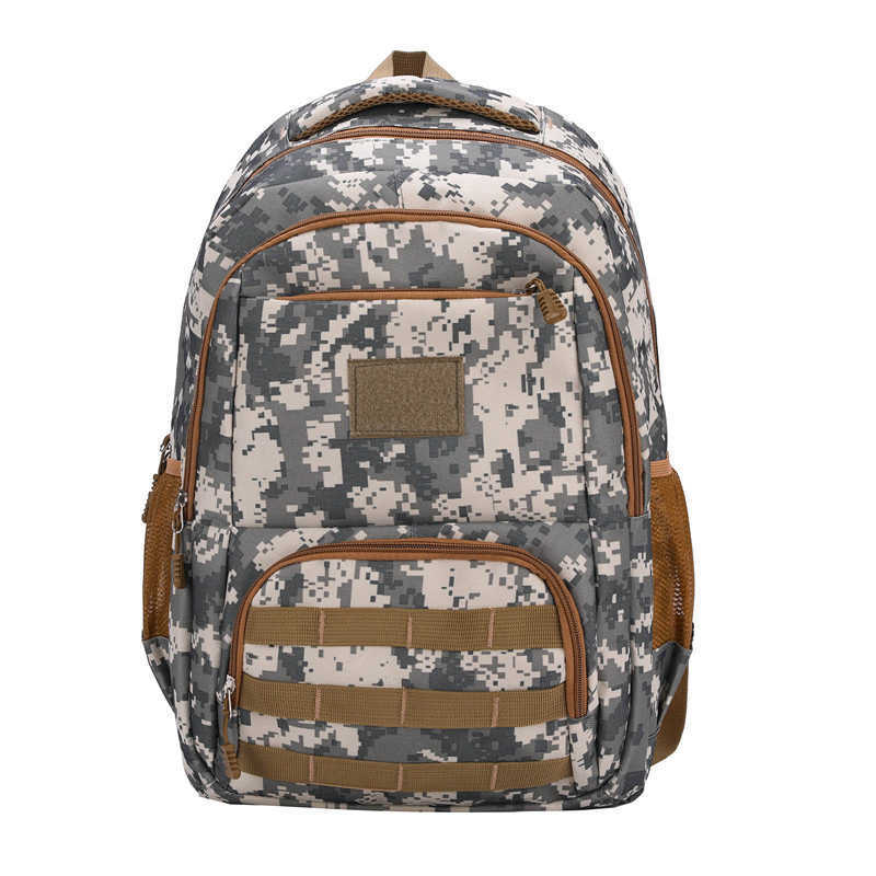Outdoor Backpack for Boys' Junior High School Students Portable Large Capacity Camo Tactical Backpack 230615