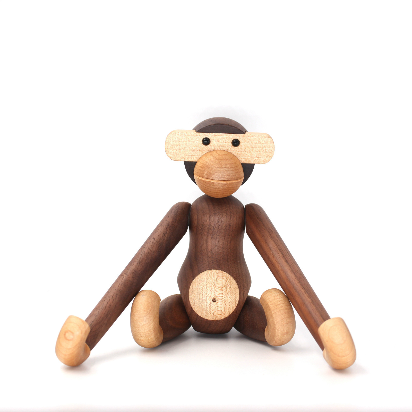Decorative Objects Figurines Ornament Solid Wood Monkey Home Decoration Creative Festival Gift Black Walnut Gibbon Pendant Wooden Crafts 230812