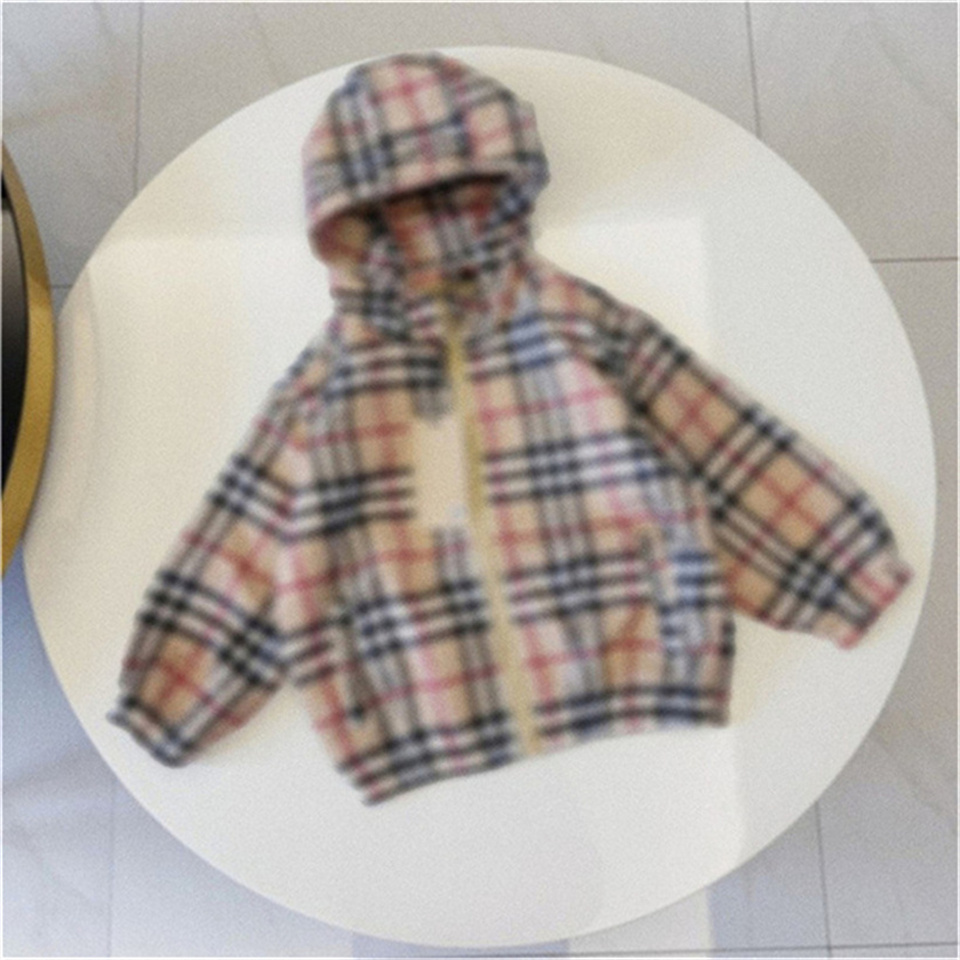Jacket hoowear designer luxury boys and girls zipper thin hoowear children long sleeved top Spring jacket baby clothing 100cm-150cm a01