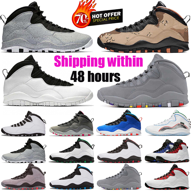 10s Basketball Shoes Men 10 Seattle Steel Chicago Cement Tinker Bulls Over Broadway 10th Anniversary Orlando Sneakers