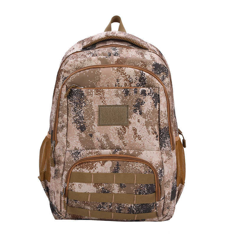 Outdoor Backpack for Boys' Junior High School Students Portable Large Capacity Camo Tactical Backpack 230615