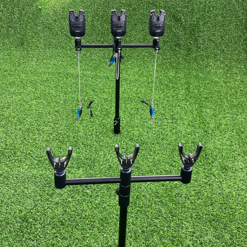 Fishing Accessories Carp Fishing Bite Alarm Set And Swingers Fishing Rod Pod Holder Bank Stick Buzz Bar Carp fishing equipment 230812