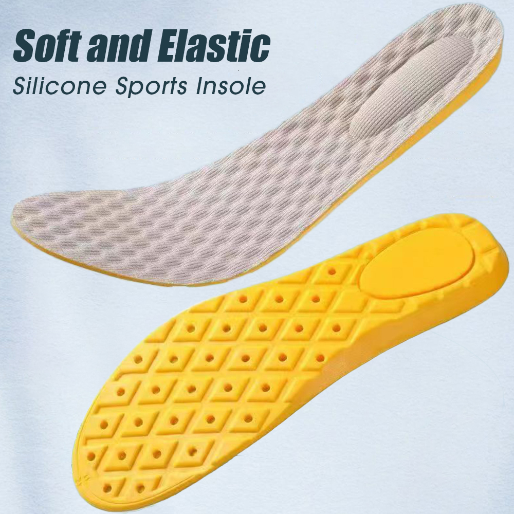 Shoe Parts Accessories 4Pcs Latex Memory Foam Insoles for Mens Soft Foot Support Pads Breathable Orthopedic Sport Insole Feet Care Insert Cushion 2308