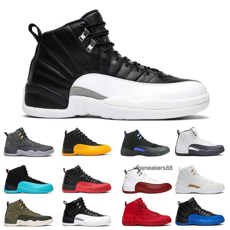 Men Basketball shoes 12s 12 Gym Red University Gold Dark Grey Flu game White Michigan sneakers mens Sport trainer