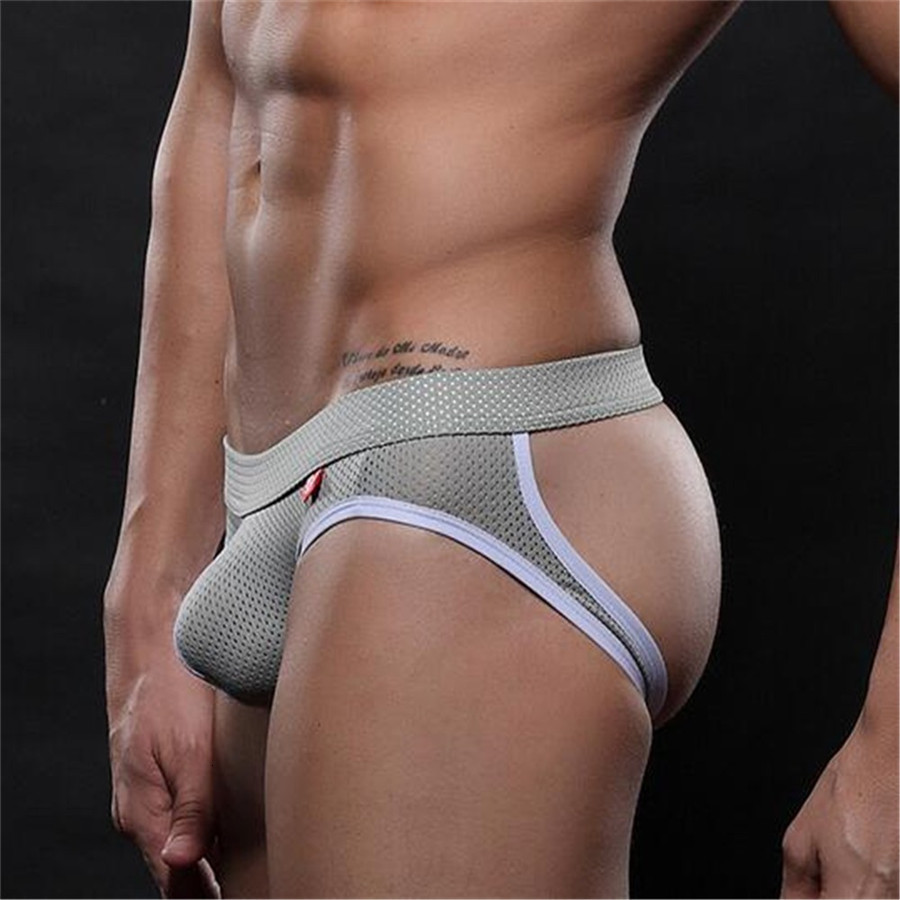 Briefs Panties Mesh Jockstrap Men Thong Underwear Sexy Pouch Backless Erotic Jock Straps Lingerie Breathable Underpants Slips Wangjiang 230812