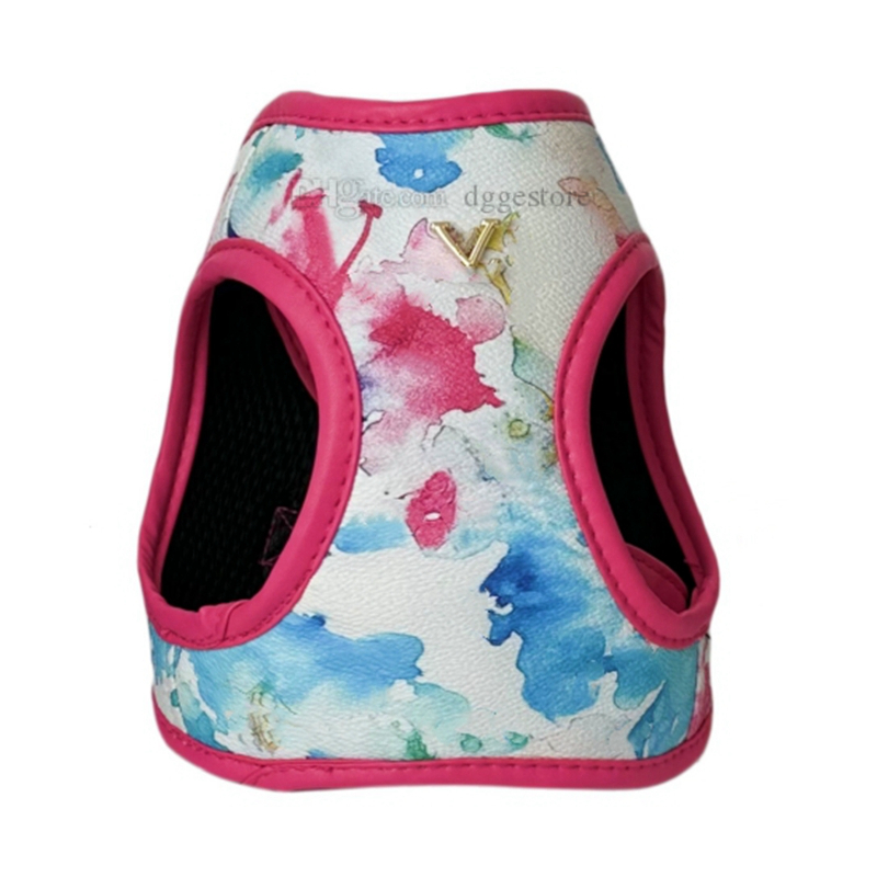 free shipping Designer Dog and Leash Set ic Letter No-Chock Step-in Lightweight Easy Walk Escape Proof Vest Harness with Safety Buckle for Small Mediu