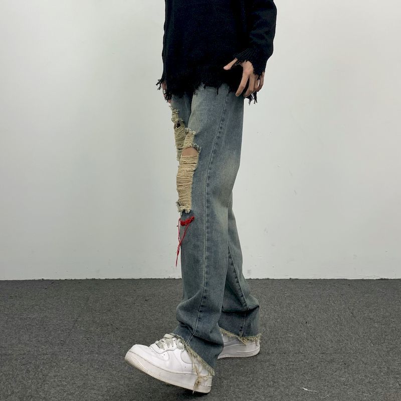 Men's Pants Foufurieux High Waist Wide Leg Baggy Jeans Woman Streetwear Vintage Denim Trouser Loose Casual for Men Women Summer 230812