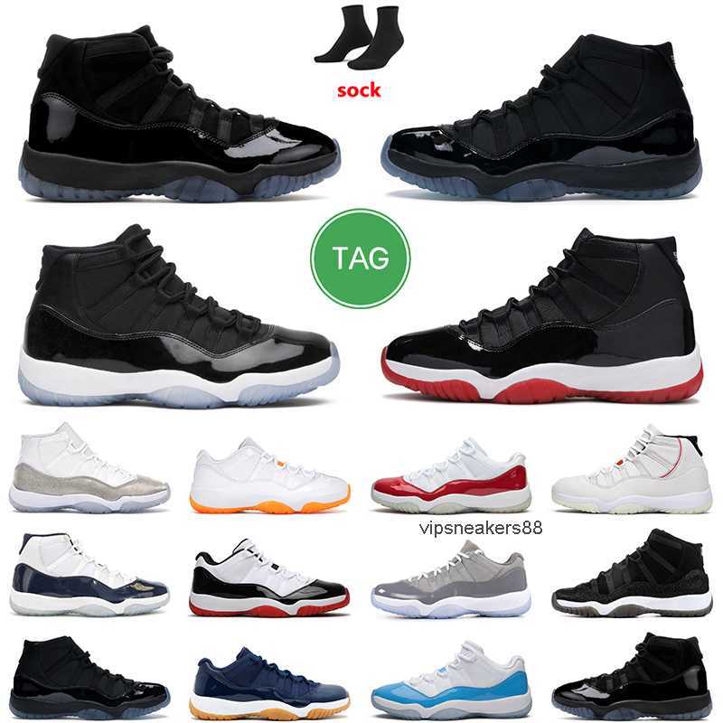 2026 11s Basketball Shoes 11 men women Gamma Blue UNC Grey Concord Bred Cap and Gown Legend White Space Jam Cherry mens womens sports trainer sneaker