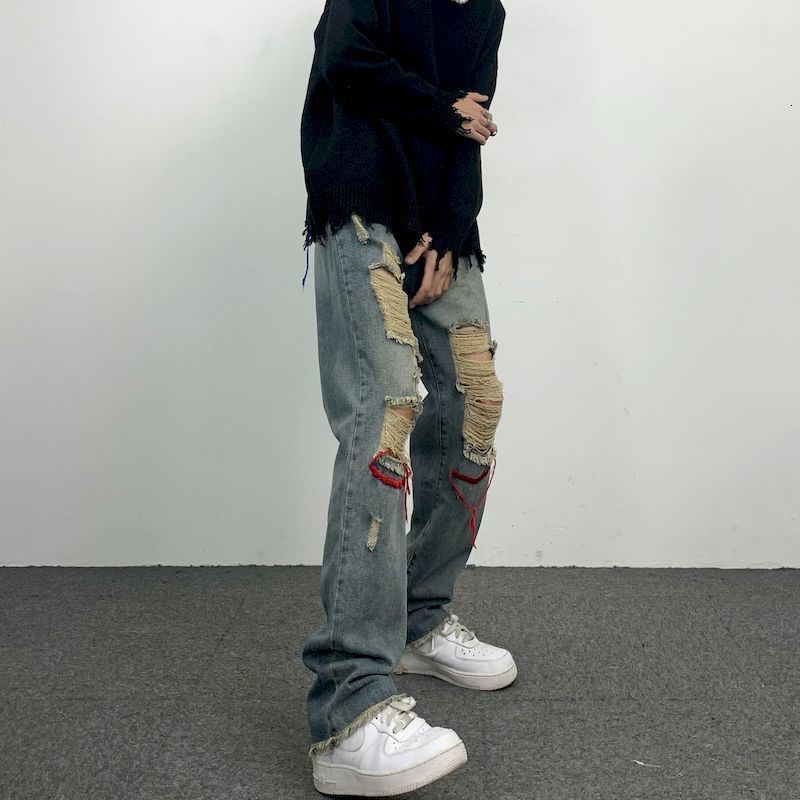 Men's Pants Foufurieux High Waist Wide Leg Baggy Jeans Woman Streetwear Vintage Denim Trouser Loose Casual for Men Women Summer 230812