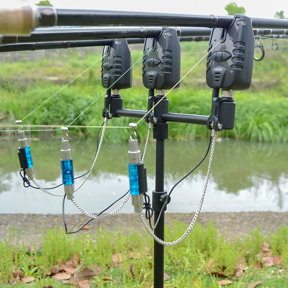 Fishing Accessories Carp Fishing Bite Alarm Set And Swingers Fishing Rod Pod Holder Bank Stick Buzz Bar Carp fishing equipment 230812