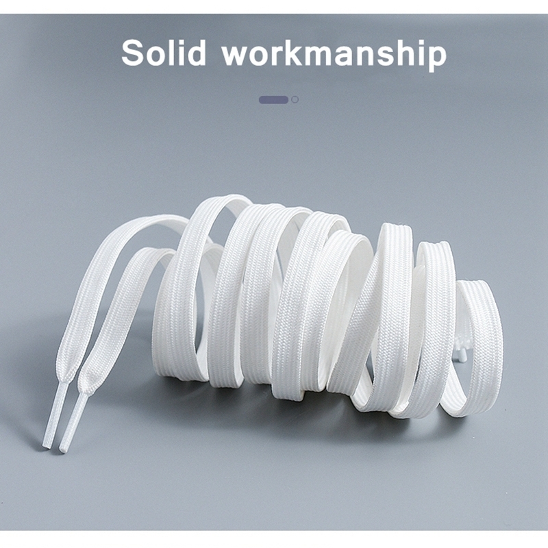 Shoe Parts Accessories 1 Pair Black White Laces Flat Double Woven Antislip Polyester Shoelaces Sports Casual Shoes Classic Shoelace 230818