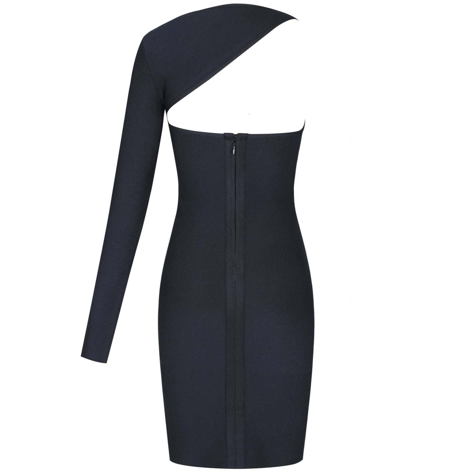 Basic Casual Dresses Cut Out Long Sleeve Bandage Dress Women Black Bodycon Evening Party Elegant Sexy Birthday Club Outfits Autumn 230812