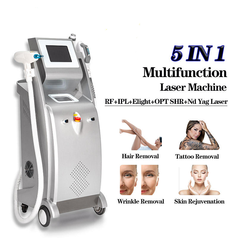 3 IN 1 nd yag laser/laser tattoo removal machine price with IPL OPT Hair Removal RF Skin Rejuvenation Face Lift System