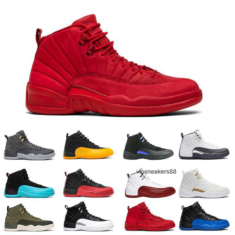 Men Basketball shoes 12s 12 University Gold Dark Grey Flu game Taxi White sneakers International Flight Sport trainer