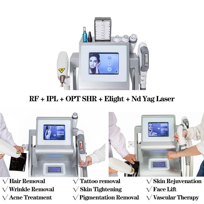 3 IN 1 nd yag laser/laser tattoo removal machine price with IPL OPT Hair Removal RF Skin Rejuvenation Face Lift System