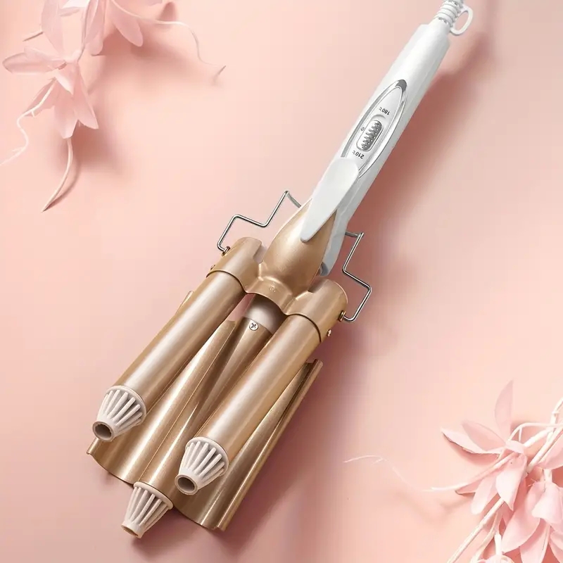 Ceramic Triple Barrel Hair Curling Iron - Professional Hair Styler for Salon-Quality Results