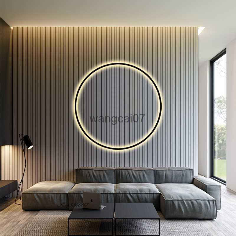 Wall Lamps Modern Minimalist Led Rings Wall Lamp USB Living Room Background Wall Sconce Lighting Creative Beside Wall Light Bedroom Fixture HKD230814