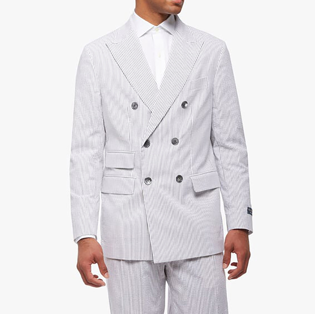 Pinstriped Men Wedding Suits Peaked Lapel Tuxedos Luxury Groom Wear Slim Fit Business Custom Made 2 Pcs Jacket Pants
