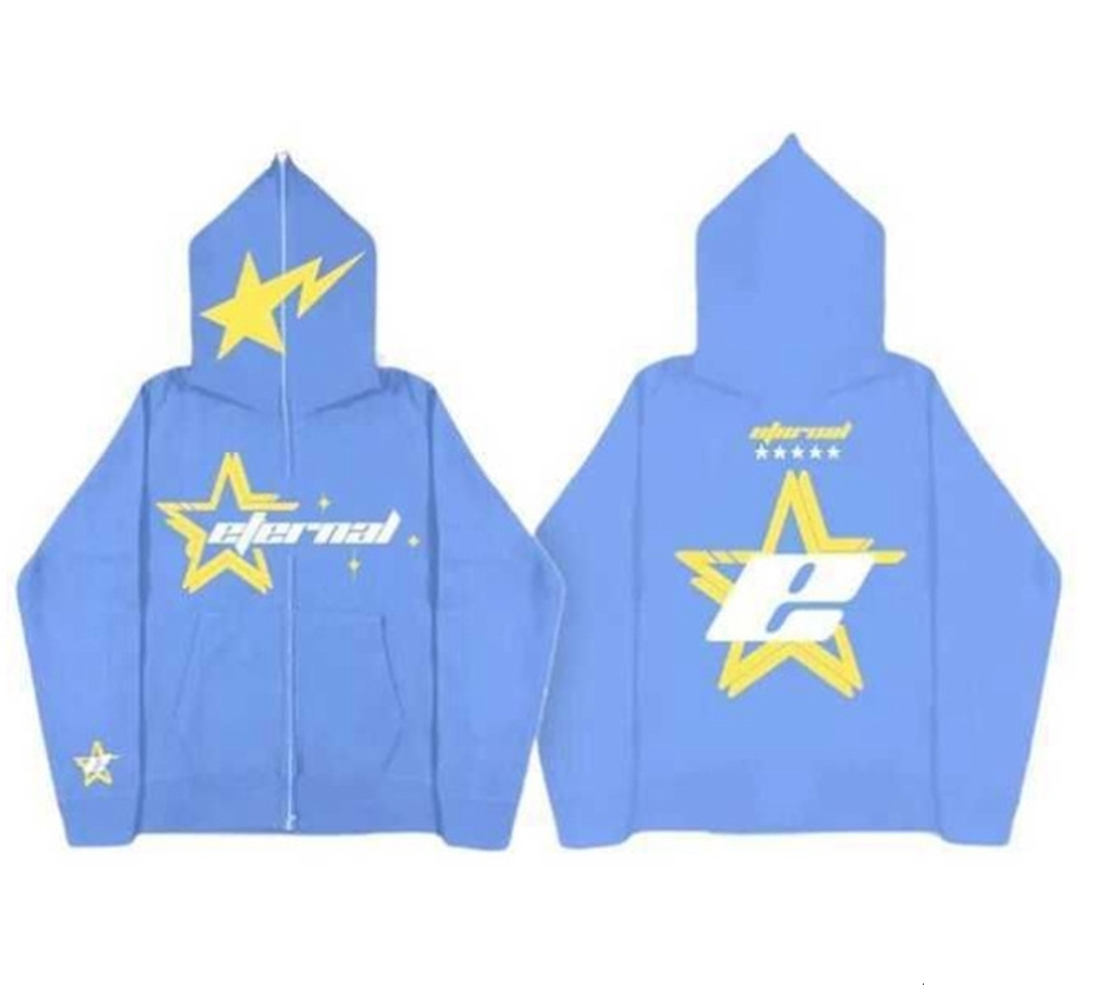 Men s Hoodies Sweatshirts Japan Anime Dark Coat Star Print Light Y2k Gothic Couple Harajuku Large Full Face Zipper Women Funny Net Chic Hoodie 230814