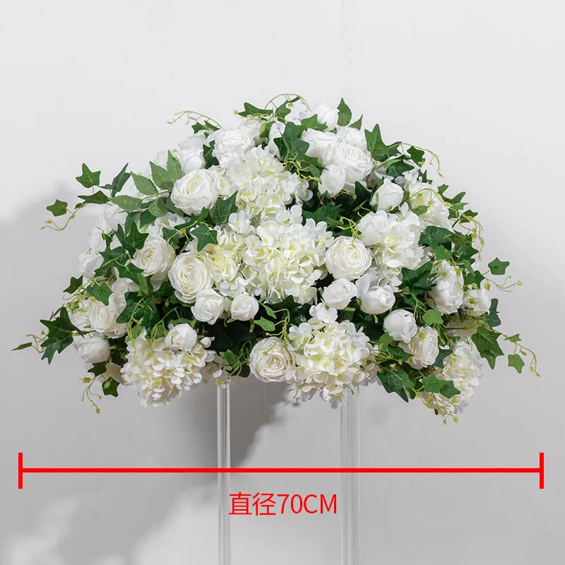 Simulation Hydrangea Rose Ball Westernstyle Wedding Table Decoration Window Exhibition Hall Arrangement FlowerZZ