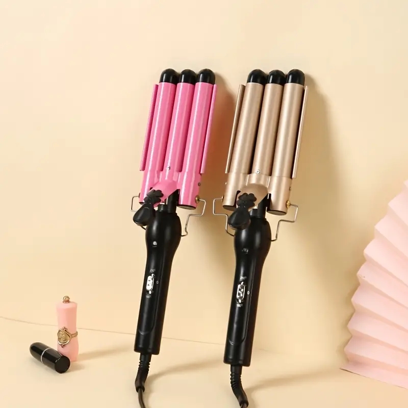 3 Barrel Curling Iron Wand Hair Styling Tool, Curling Iron Wand, Durable, For All Hair Types For Home Use For Beauty