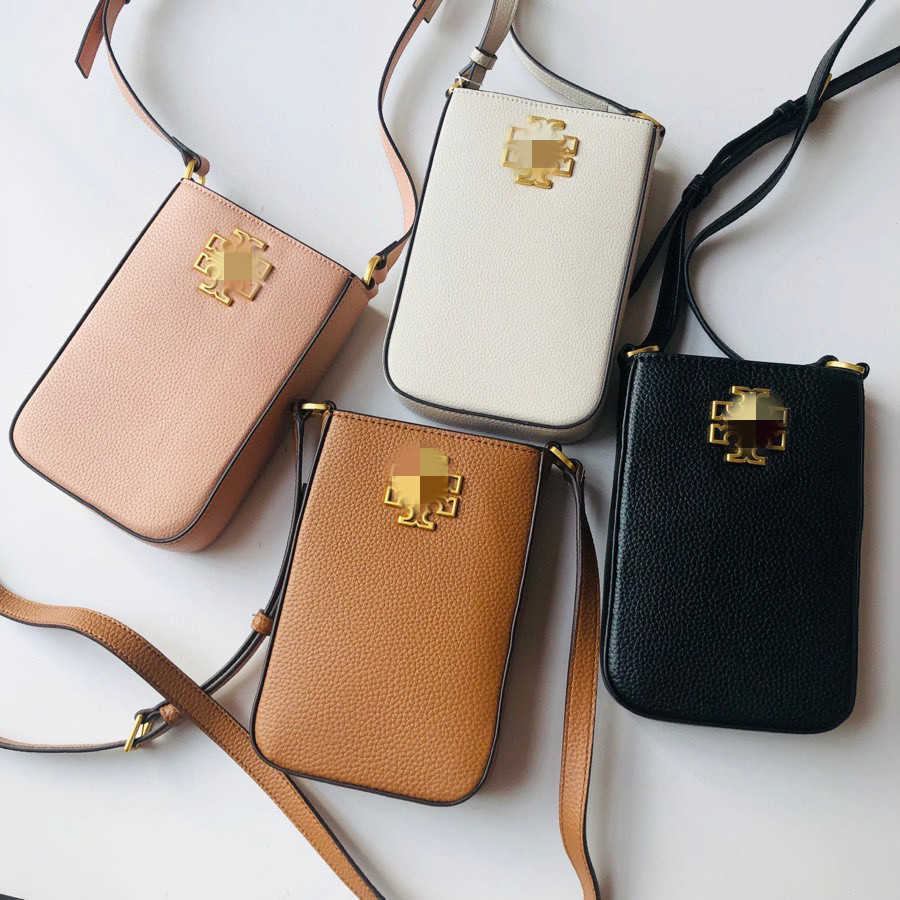 Designer Bag 2024 Early Launch New TB Crossbody Top Layer Lychee Grain Cowhide Women's Mobile Phone Fashion Versatile