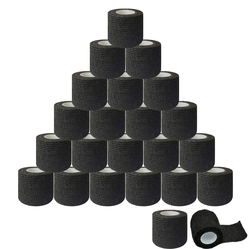 Other Tattoo Supplies 5101520 Black Tattoo Grip Bandage Cover Wraps Tapes Nonwoven Waterproof Self Adhesive Finger Protection Tattoo Accessories 23081