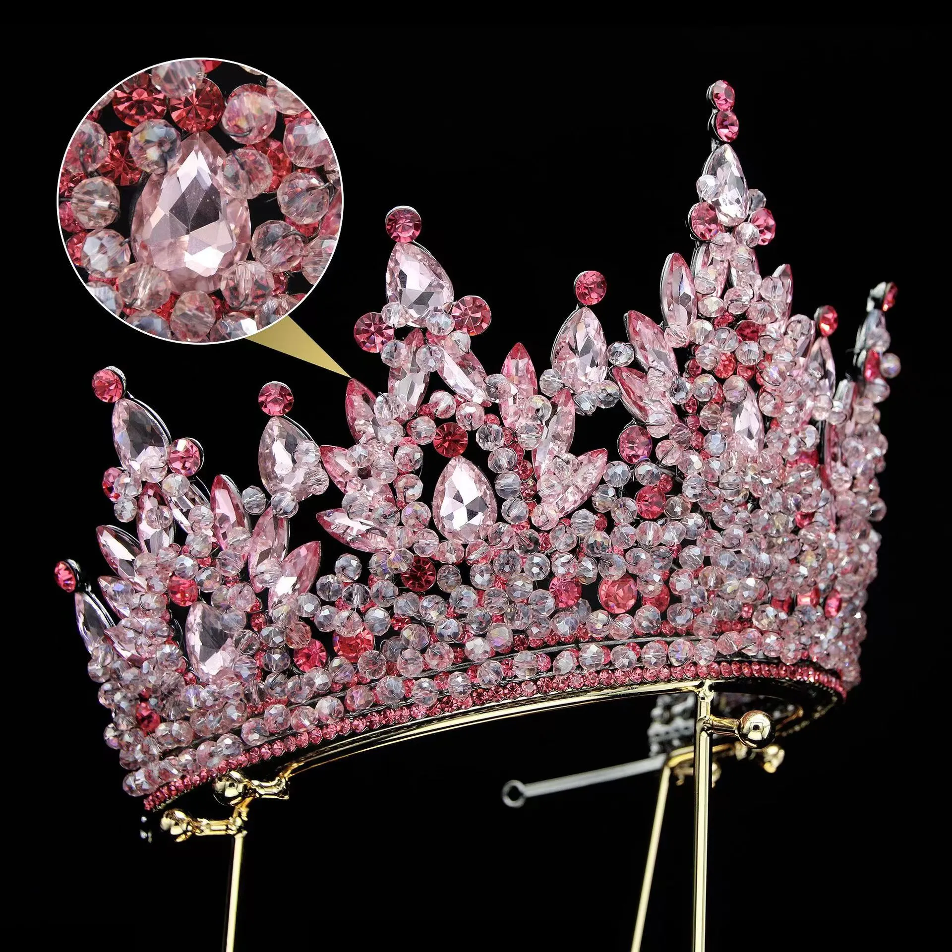 Grensoverschrijdende Fabriek Spot Direct Elegante Temperament Europese En Amerikaanse Multicolor Legering Bruiloft Tiara Tiara ZZ