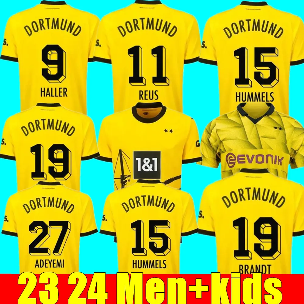 soccer jersey FANS player HALLER REUS 23 24 dortmund 2023 2024 football shirts BELLINGHAM men kids REYNA BRANDT SCHLOTTERBECK ADEYEMI MOUKOKO All Black special