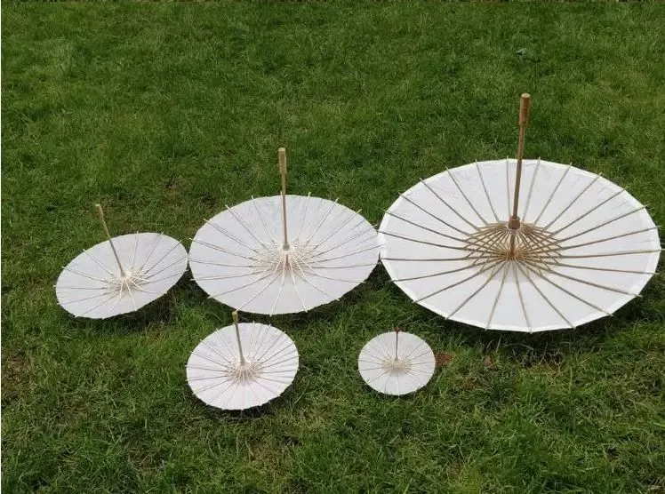 Paper Parasol 60cm Bamboo Umbrellas Wedding Paper Umbrella Party Favor for Bridal Shower Centerpieces Photo Props ZZ