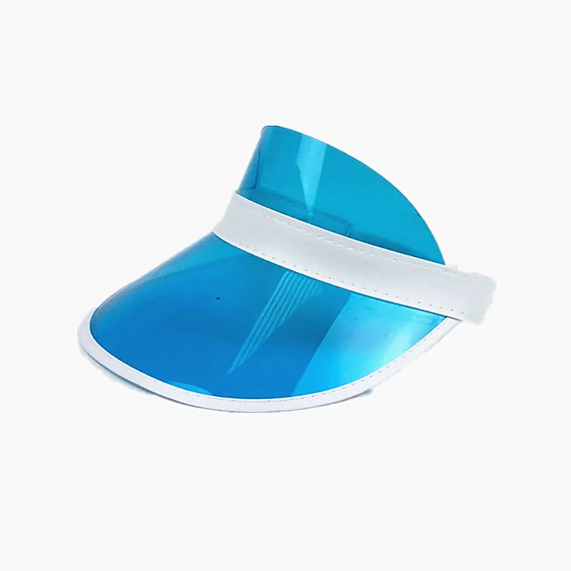 Fashion Transparent Sun Visor Hat Creative Clear Plastic Empty Top Cap Outdoor Travel Beach Sunscreen Sun HatZZ