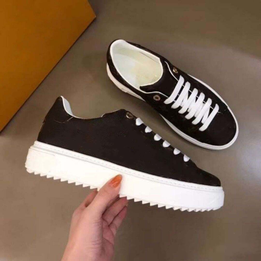 Luxury brand casual shoes B22 shoes retro time patent leather lace-up sports men's shoes fashion 3D printed small white shoes women