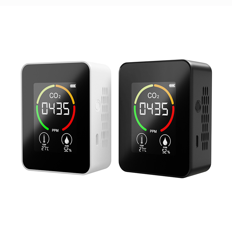 Portable CO2 Air Quality Monitor Gas Detector Carbon Dioxide Temperature Humidity 3 IN 1 Monitor LCD Screen Display