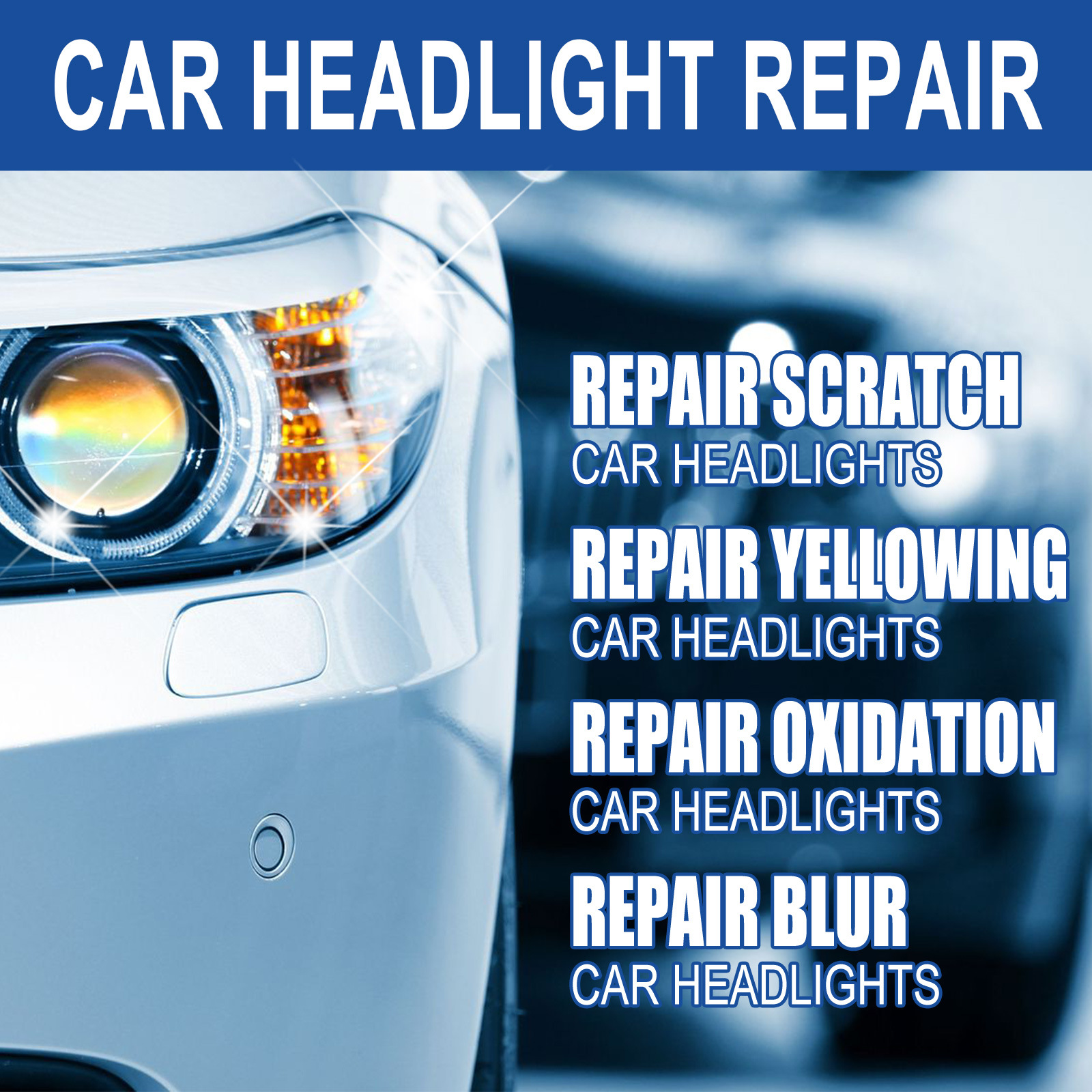 Auto Restoration Beauty Kit 50ML Car Headlight Repair Tool Oxidation Rearview Glass Anti-scratch Coat Plating Liquid Headlamp Polish