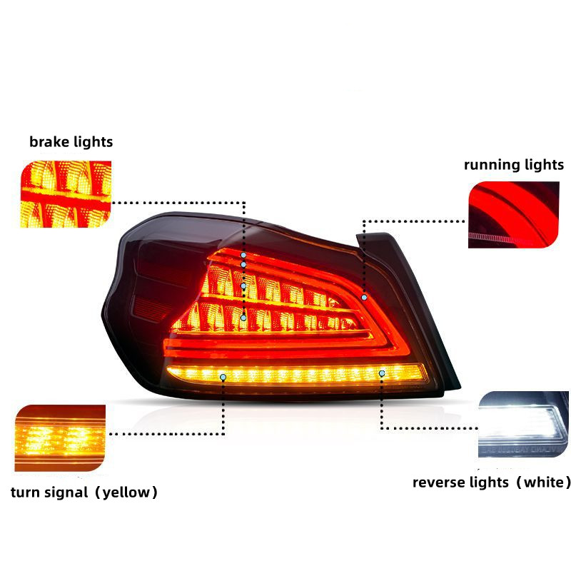 Upgrade Taillight For Subaru WRX 20 14-20 21 LED Streaming Light Steering Brake Car Tail Lamp Assembly