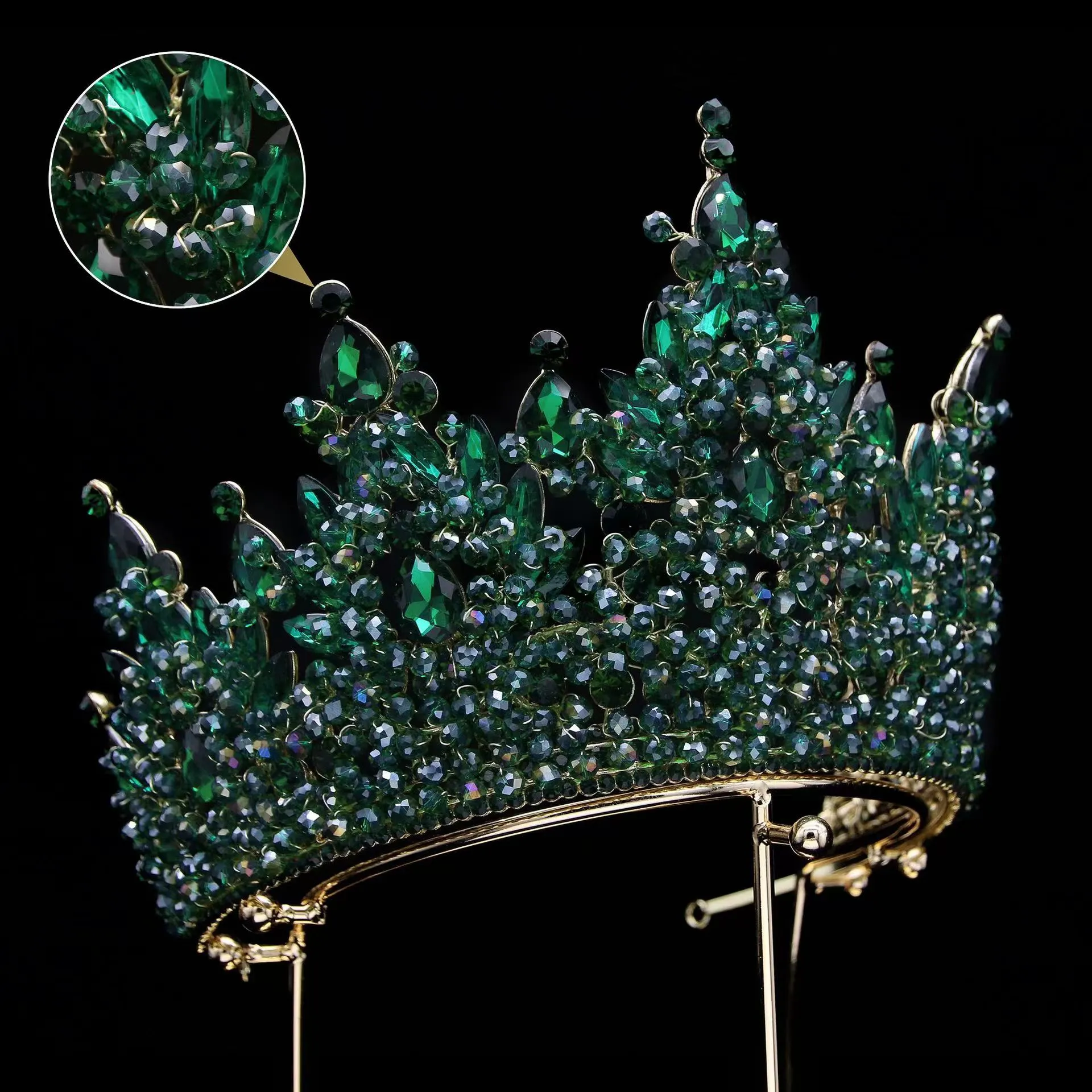 Grensoverschrijdende Fabriek Spot Direct Elegante Temperament Europese En Amerikaanse Multicolor Legering Bruiloft Tiara Tiara ZZ