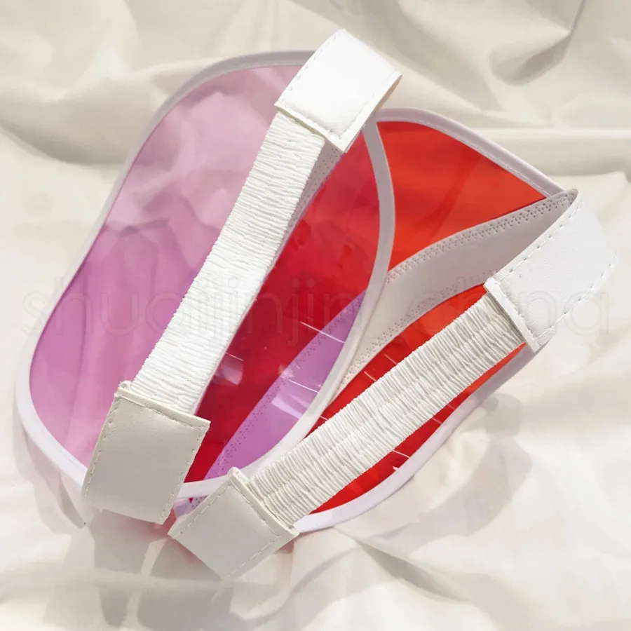 Fashion Transparent Sun Visor Hat Creative Clear Plastic Empty Top Cap Outdoor Travel Beach Sunscreen Sun HatZZ
