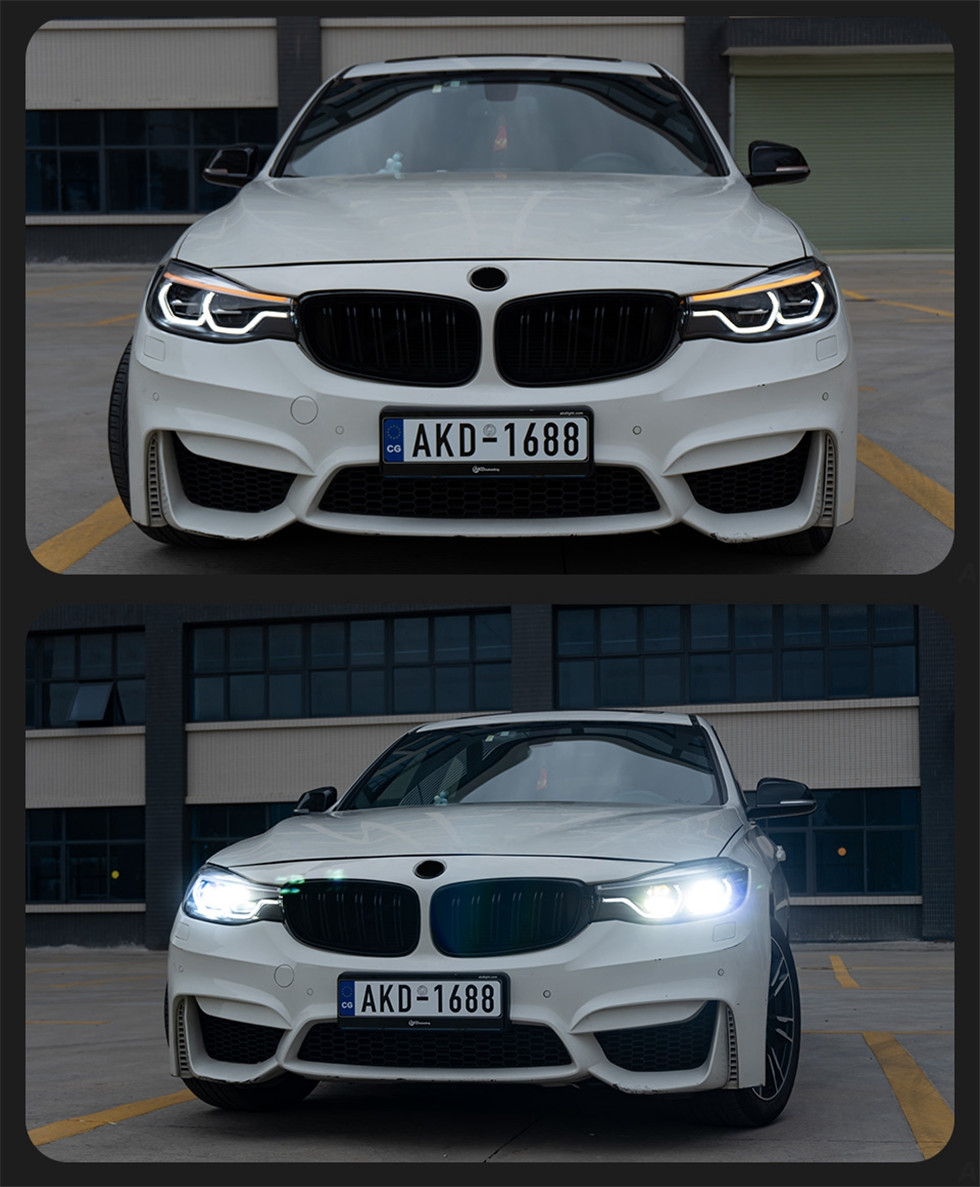 Car Styling for BMW F34 3 Series 20 13-20 20 GT 3GT LED Angel eye Headlight DRL Hid Head Lamp Bi Xenon Beam Headlights