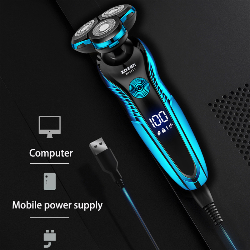 Electric Shavers Electric Shaver Washable Rechargeable Electric Razor Hair Clipper Cutting Shaving Machine for Men Beard Trimmer Wet-Dry Dual Use 2308