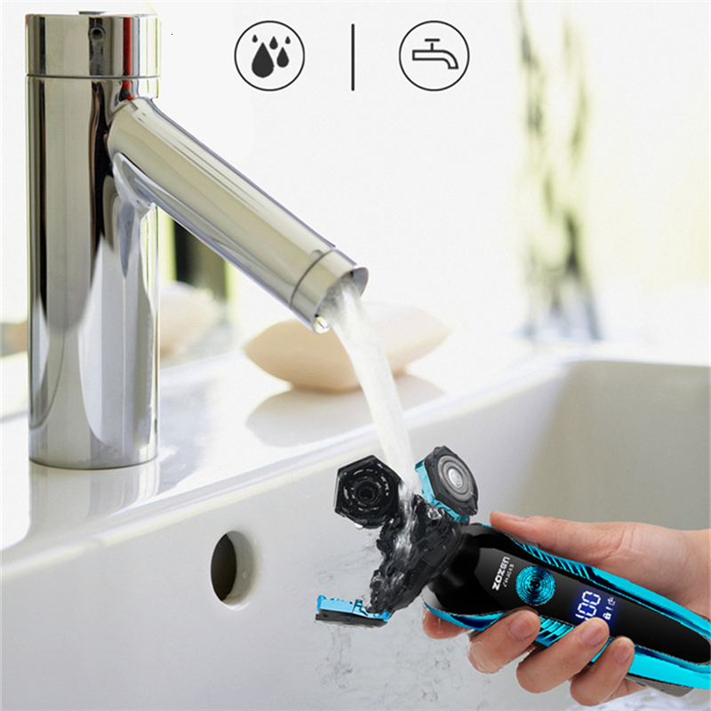Electric Shavers Electric Shaver Washable Rechargeable Electric Razor Hair Clipper Cutting Shaving Machine for Men Beard Trimmer Wet-Dry Dual Use 2308