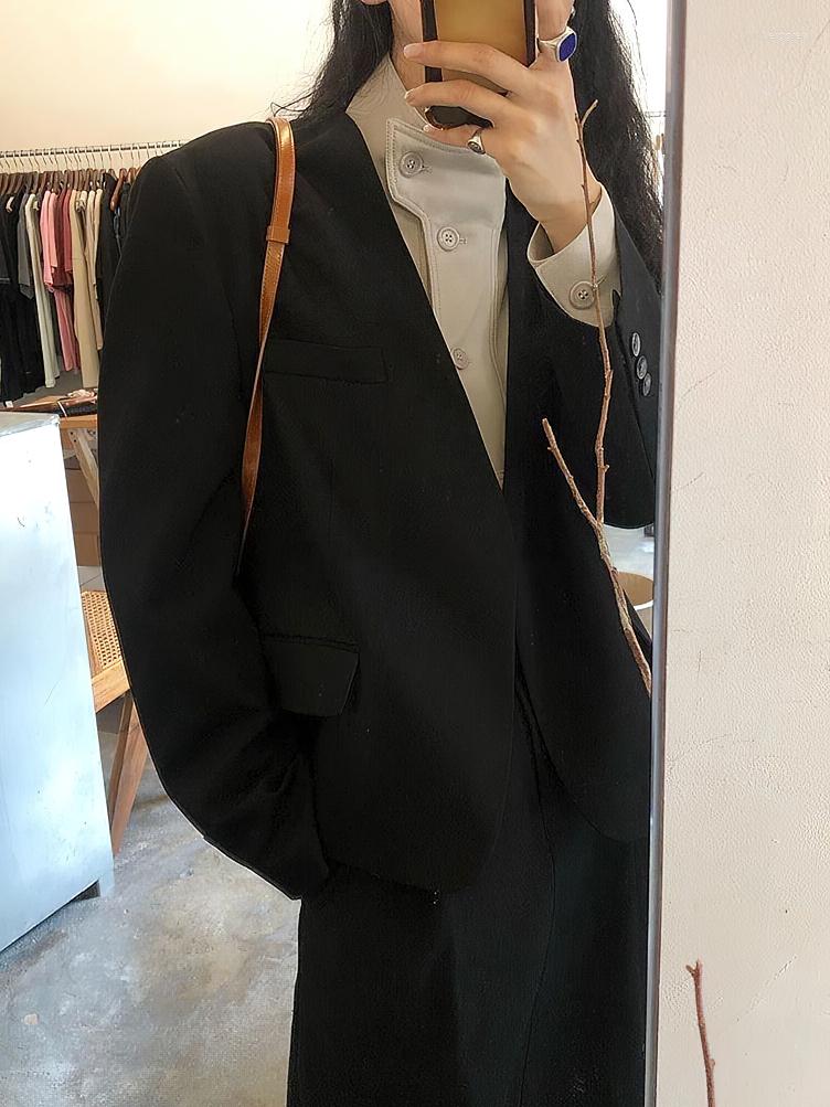 Korean Style Women's Turtleneck Blouse | Chic Oversized Button-Up Long Sleeve Tee B4