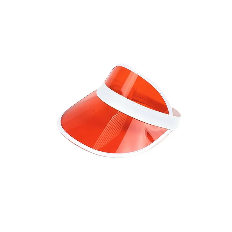 Fashion Transparent Sun Visor Hat Creative Clear Plastic Empty Top Cap Outdoor Travel Beach Sunscreen Sun HatZZ