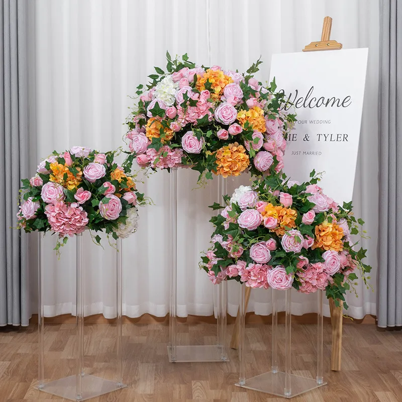 Simulation Hydrangea Rose Ball Westernstyle Wedding Table Decoration Window Exhibition Hall Arrangement FlowerZZ