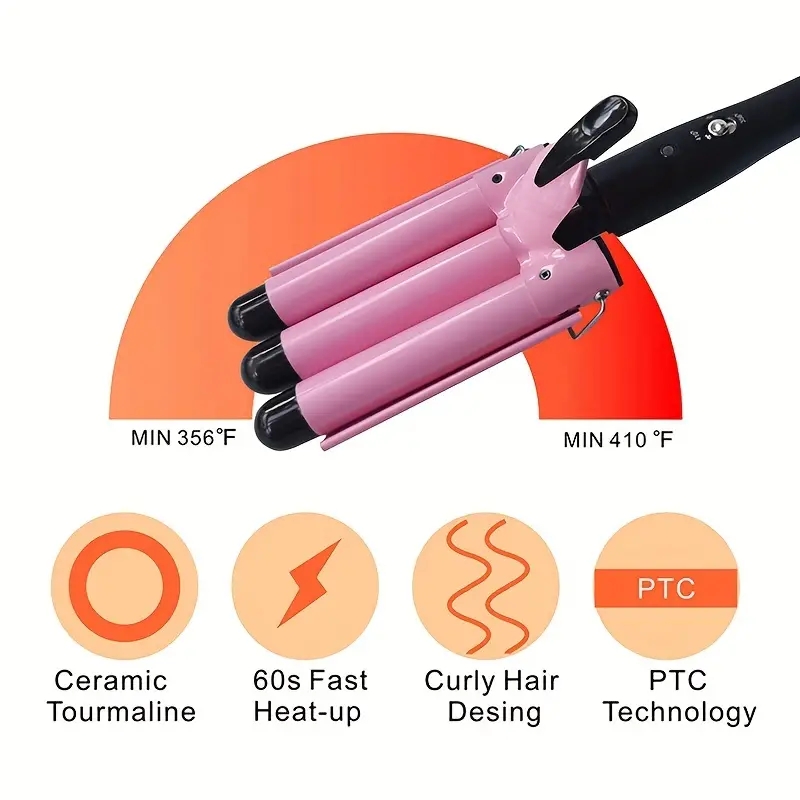 3 Barrel Curling Iron Hair Crimper Professional Hair Curling Wand Waves Curling Iron Hair Styling Tools